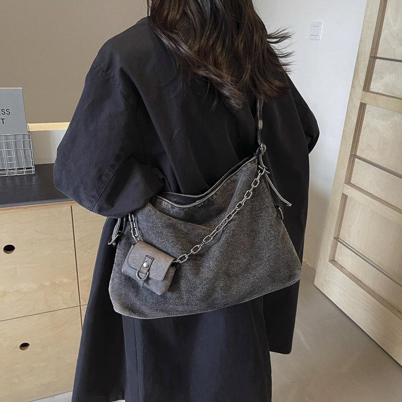 Сумка через плечо из денима — фото 6