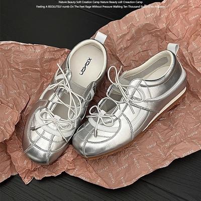 Innere Höhenerhöhung 5cm Deutsche Trainingsschuhe Damen 2025 neu Koreanische Version von Ballett Mary Jane Schuhen faule Einzelschuhe vielseitig Forrest Gump sh