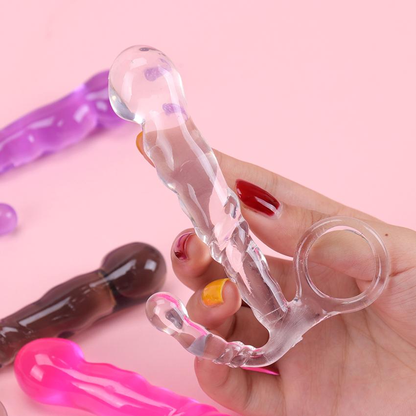 Sexy čiré křišťálové anální kolíky sexuální hračky pro muže a ženy anální kolíky stimulují masáž prostaty sex s masérem
