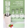 Vassoio per cubetti di ghiaccio per bicchiere da 30-40 oz, stampo per ghiaccio in silicone a cilindro cavo con coperchio e contenitore per freezer, per bevande ghiacciate, succo, whisky, cocktail