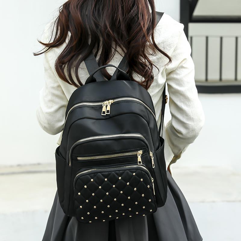 Рюкзак женский рюкзак дорожный водонепроницаемый маленький мешок коричневый — фото 3