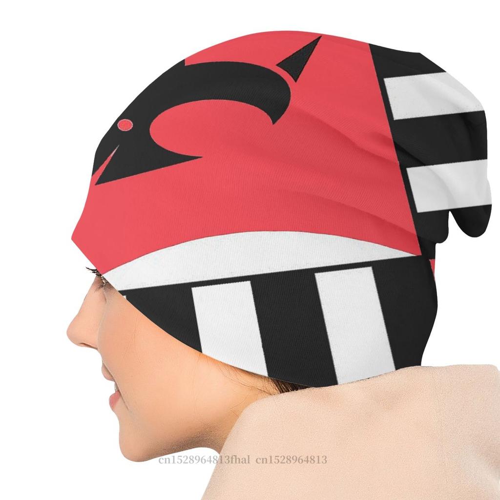 Motorhaube Hüte Helluva Boss Cartoon Unisex Damen Dünne Mütze Blitzo Duffle Herbst Frühling Warme Mütze Design Skullies Beanies Caps