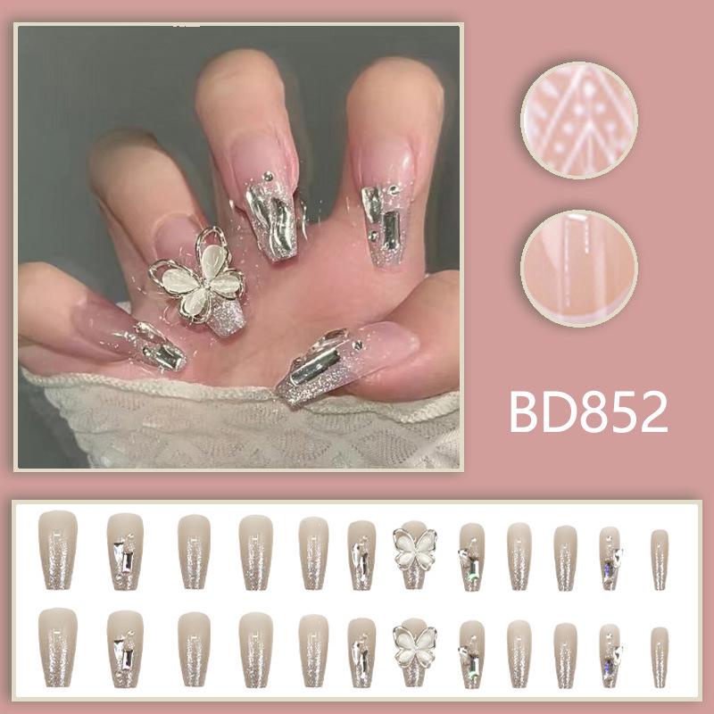 

Sparkling Diamond Butterfly Nail Art - High-End, Sexy, Fairy Ballerina Style Nails