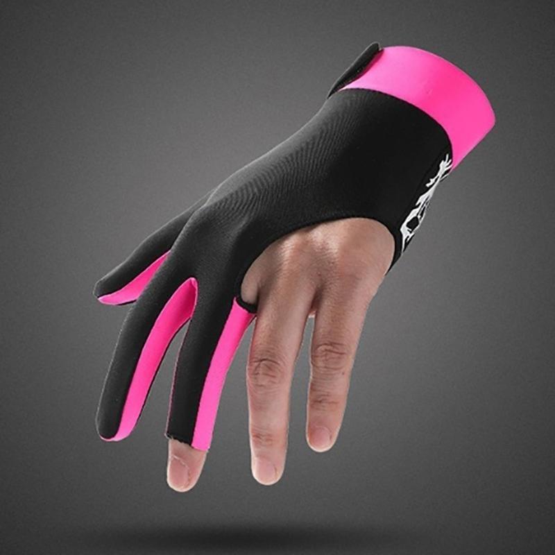 1 ks Kulečníkové rukavice Levá ruka Tříprsté Kulečníkové rukavice Protiskluzové samolepky Elasticita Příslušenství k tréninkovým rukavicím na kulečník