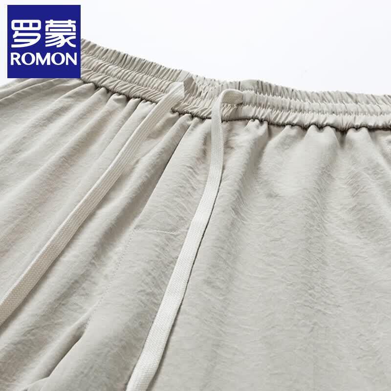 ROMON Men's Ice Silk Quick-Dry Straight-Leg Casual Pants