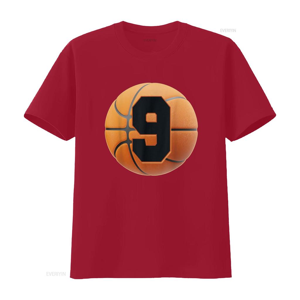 kids 9 year Old Birthday T Shirt Boys basketball 9th vintage Washed Unisex Slightly designer clothes Stylish