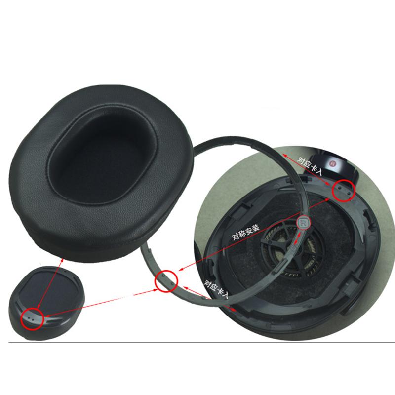 Sheepskin Replacement Earpads Memory Foam Ear Pads Cushion For SONY MDR-1A 1R 1ADAC 1ABT MK2 1RBT Headphones Black Accessories