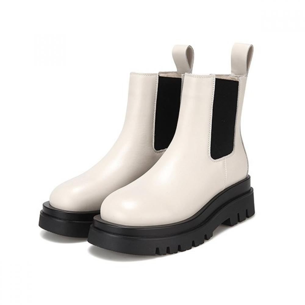 Barbara Leather Basic 5cm Chelsea Ankle Boots Bbe862wt 225mm