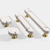 Easy-Grip Design Leather Cabinet Knobs Rust Resistant Dresser Furniture Door Knobs  for Kitchen