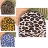 Leopard Print Knit Cap With Warmth For Winter Fashion Enthusiasts