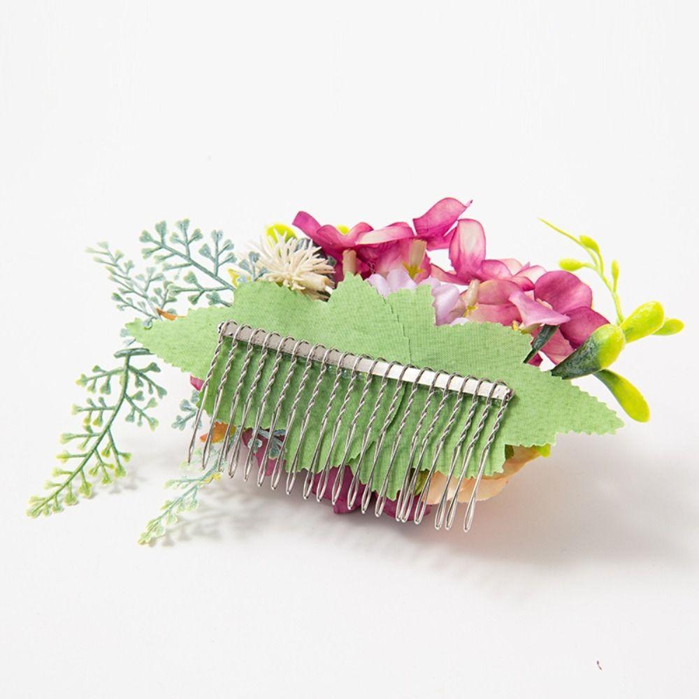 Bridal Crystal Hair Ornaments Flower Leaf  Hair Comb Flower Hair Comb Bridal Hair Accessories