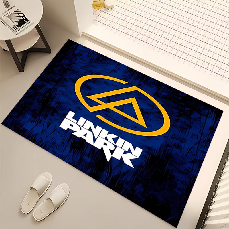 1pc Linkin Park Print Area Rug - Soft, Washable Non-Slip Indoor Mat, Living Room, Home Office Decorative Rug,Office Decorative
