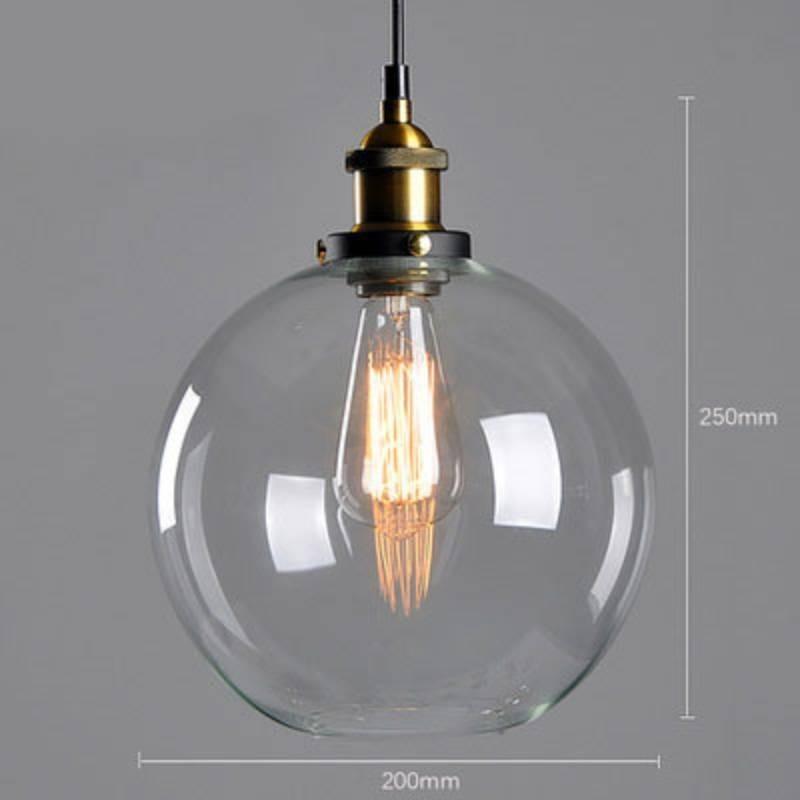 Pendant Ceiling Light Glass Shade Lighting Vintage Hanging Kitchen Room Dining