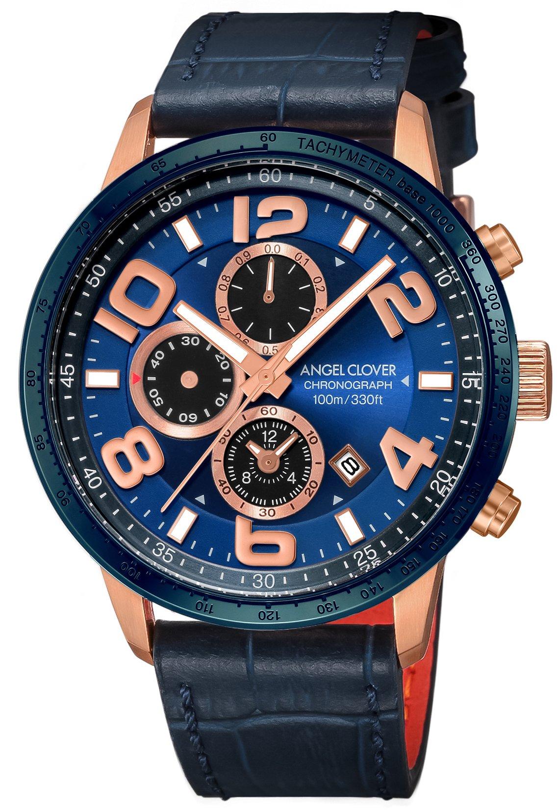 

[Angel Clover] Wristwatch Angel Clover Luce Navy Dial Stainless Steel Quartz 44MM Official Warranty LU44PNV-NV Men s