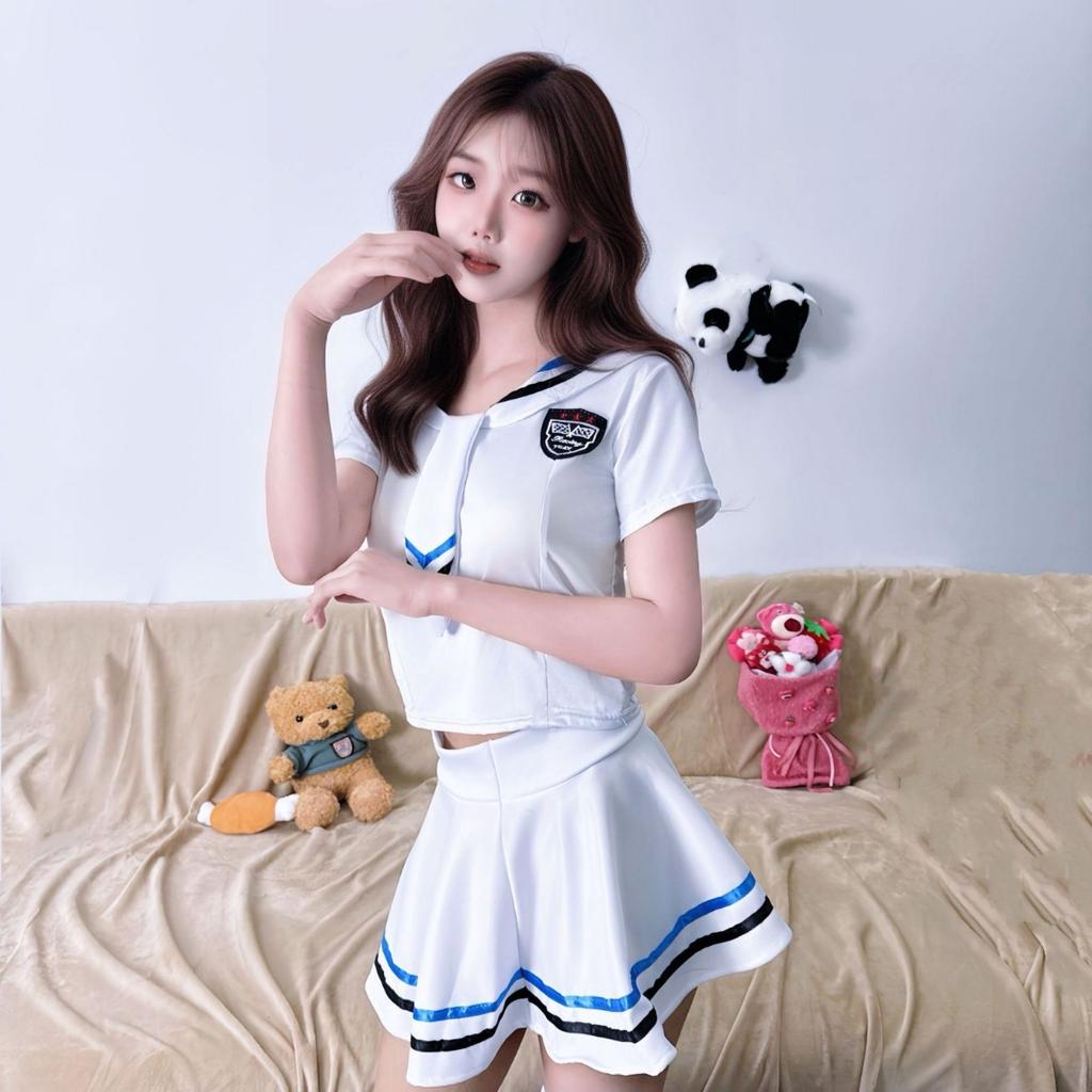 Japanese Jk Pure Cute Student Sailor Suit Super Short Pleated Skirt Temptation Free Uniform