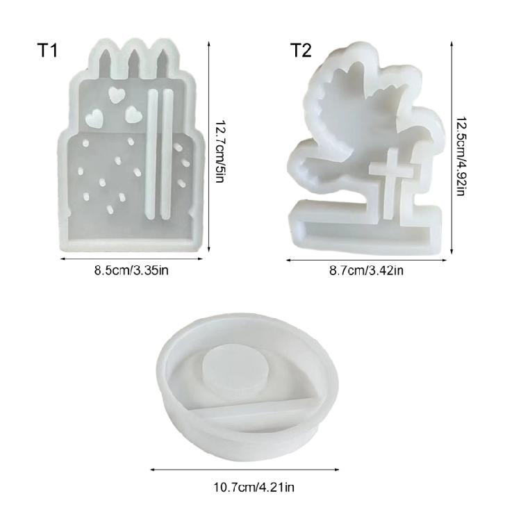 Candle Base Gypsum Mould Cake/Bird Candle Holder Mold Decorative Silicone Ornament Mould Practical Jewelry Tool