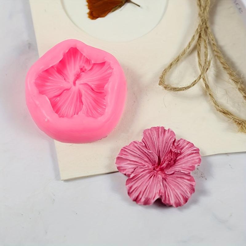 1pc Mini Five-Petal Hibiscus Flower Mold Silicone Mold DIY Mini Flower Aromatherapy Candle Mold Soap Mold