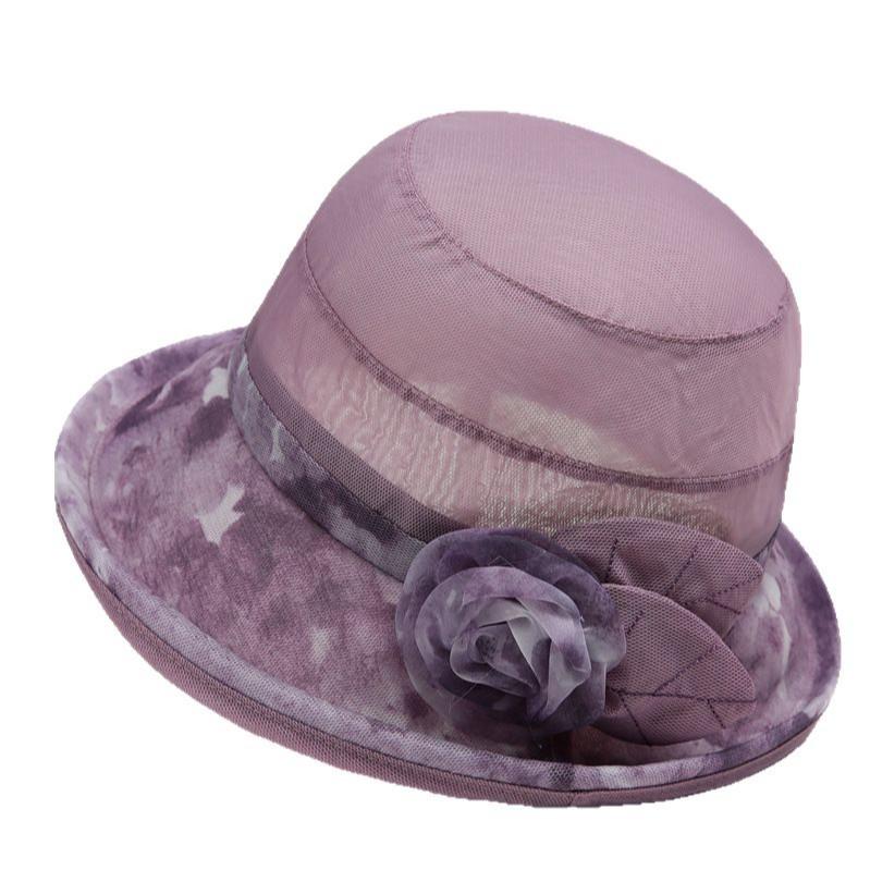 Spring And Summer Mother Sunshade Thin Cool Hat Sunscreen Bucket Hat Breathable Sun Hat Flower Pot Hat