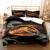 New Cartoon Jurassic Park Comforter Dinosaur Cover Bedding Set King Size Duvet Cover Sheet Pillowcase 100_ Bamboo Fiber Bed Set