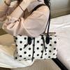 Korean Polka Dot Large Capacity Tote - Trendy Single Shoulder Bag for Everyday Use