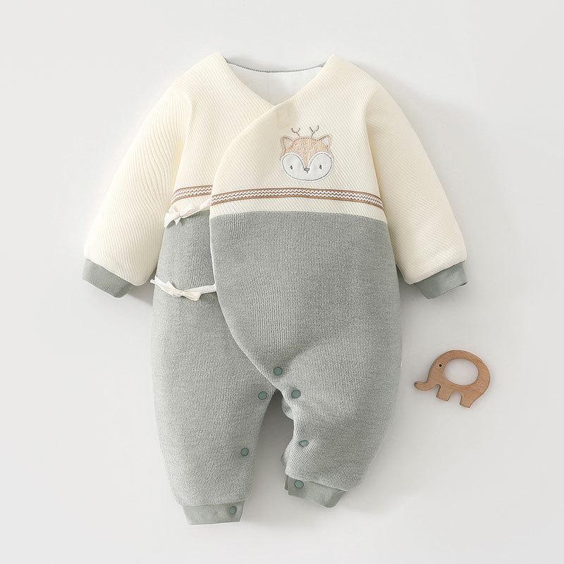 Garden Little Rabbit 120g Pure Cotton Padded Butterfly Bodysuit for Newborns - Autumn/Winter Collection
