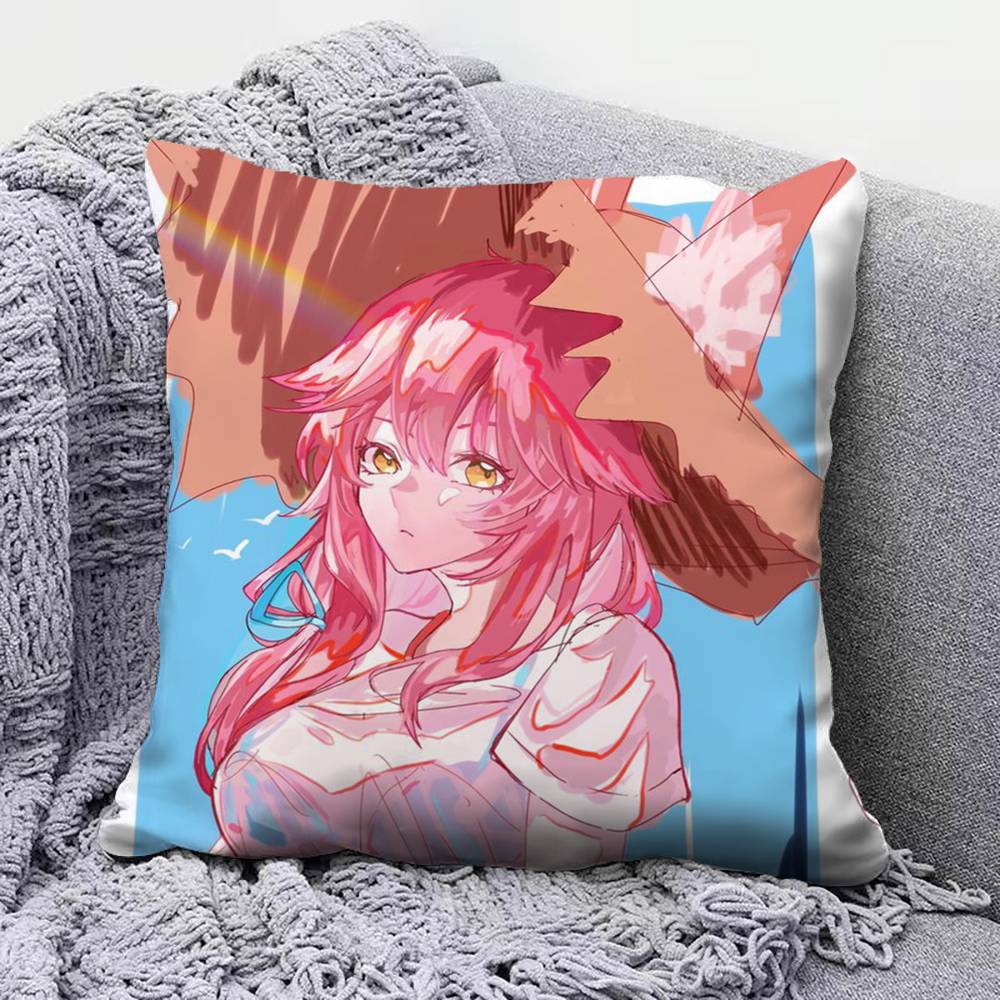 Tamamovitch Koyanskaya Tamamo no Mae Fate Pillow Covers Home Sofa Cushion Covers and Aecorative Custom 30X30cm