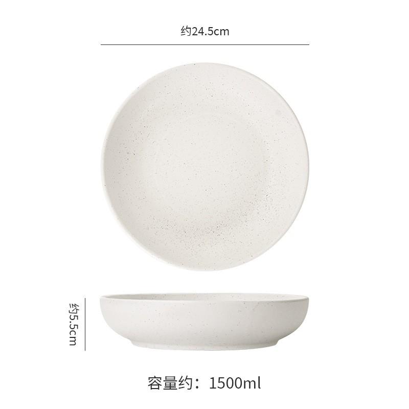 Minimalist Nordic Ceramic Dinnerware Set - Salad Bowl Soup Plate Steak Dish Small Side Coffee Cup Dishwasher Safe