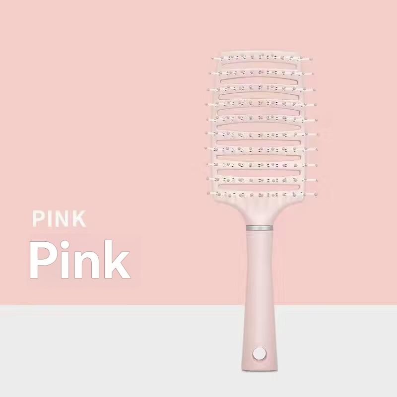 

Розслаблююча еластична масажна гребінець Видалена щітка для розчісування волосся Гребінці для масажу шкіри голови Швидке сушіння феном Розчісувач Інструменти для укладання волосся рожевий