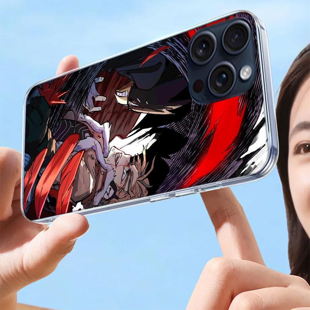 Anime MHA Hawks BNHA Klare Handyhülle Für Iphone 17 Air 16 Pro Max 15 Pro 14 Plus 17E 16E 11 13 12 Mini Hüllen Cases Fundas Cell