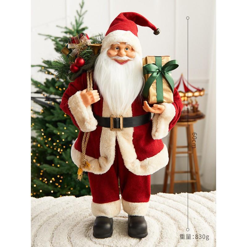 Christmas Santa Claus Plush Decoration Figurine Home Table Window Display Holiday Party Decor