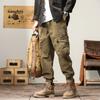 Retro Overalls Design Sense Multi-bag Trendy Commuter Pants Men's Wear-resistant Washed Comfortable Casual Pants