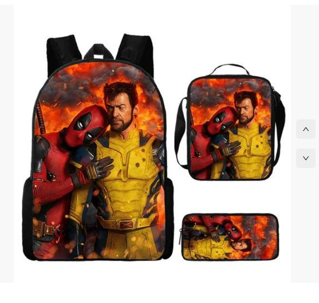 Backpack Satchel Pencil Case Three-Piece Set Student Schoolbag Cartoon Children'S Backpack