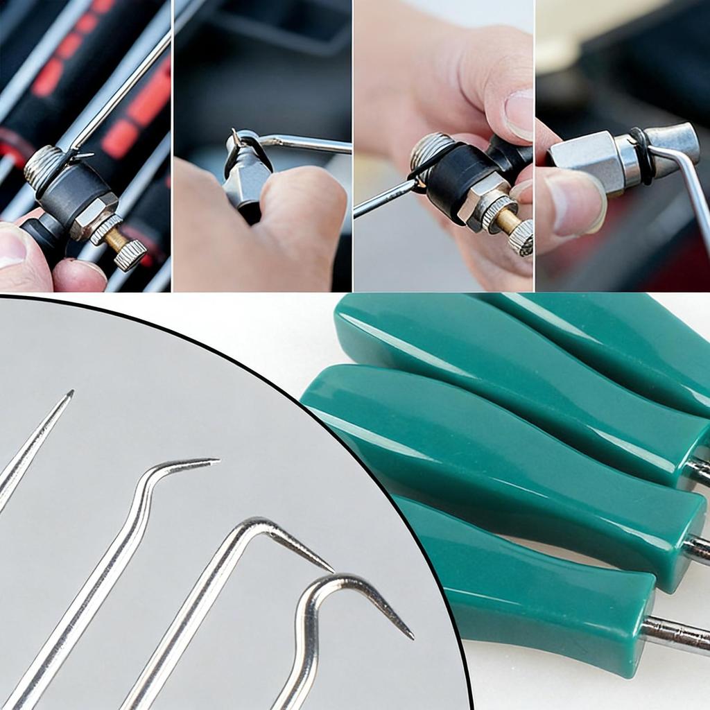 Seal Puller 4-Pieces Portable Precision Separator O Ring Tool for Lock Bearing Automotive Mechanic Installation Detailing Car
