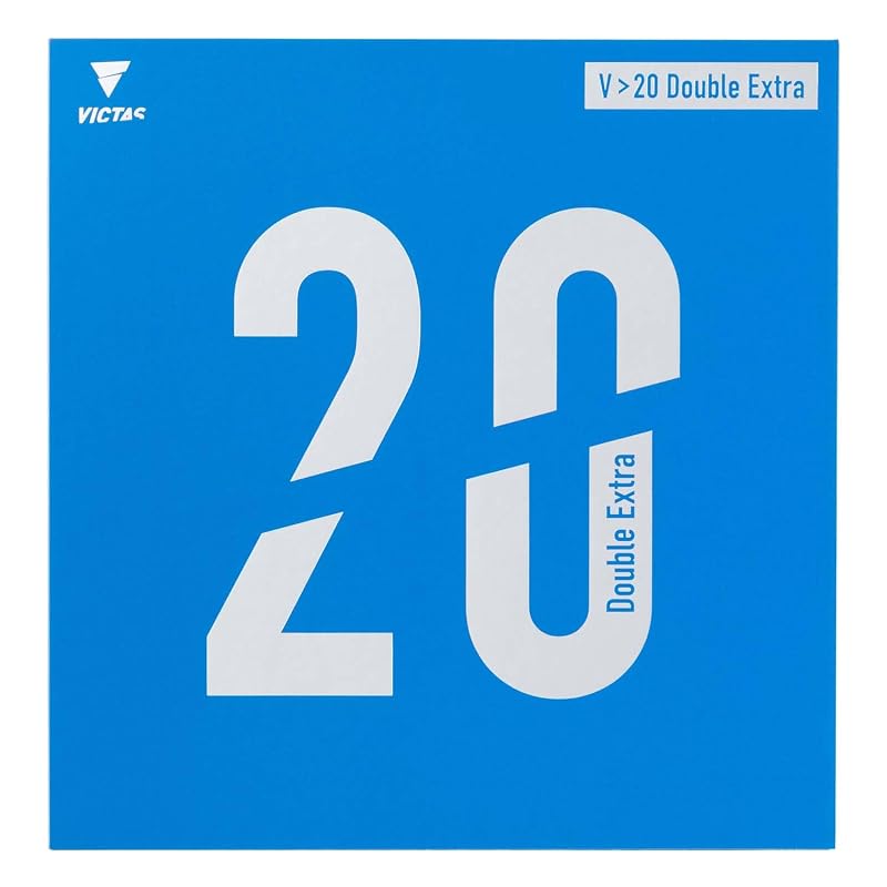 VICTAS Table Tennis Rubber V>20 Double Extra (Double Extra) Inverted Black (0020) MAX 200080