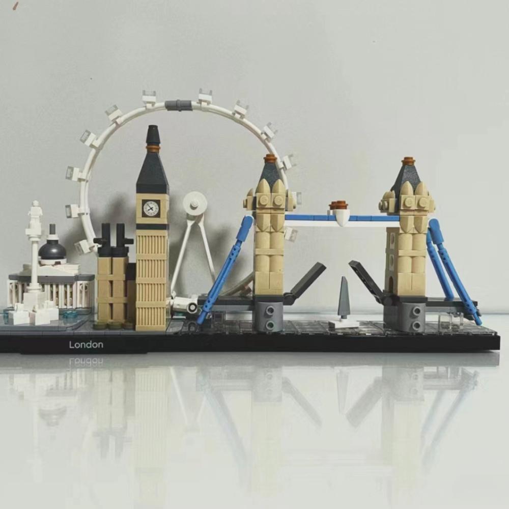 New York London Pairs Dubai Lanmark City Skyline Building Blocks Construction Bricks Set