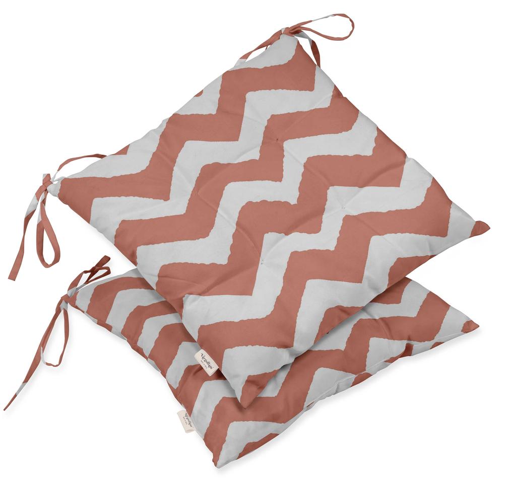 Vargottam Indoor Outdoor Tufted Printed Square Seat Patio Cushion Set Of 2 Water Resistant Patio Furniture Seat Cushion 19-inches, Brown |