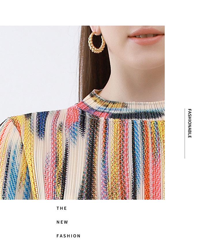 Sommer 2025 Koreanischer Stil Camouflage Rüschenkleid - Halbhoher Kragen, Schlankmachend, Kurze Ärmel