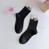 Cotton Casual Socks Harajuku Female Hoisery Cute Color Matching Double Needle Socks  Gift