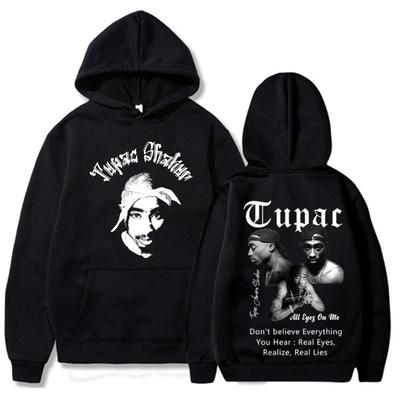 ראפר טופאק 2Pac 2025 סתיו וחורף 100% כותנה הדפסה קפוצ'ונים גברים קפוצ'ונים היפ הופ יוניסקס קפוצ'ון האראג'וקו פופולרי