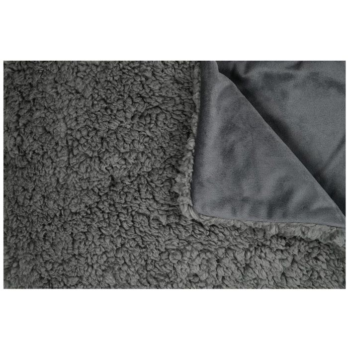 Plaid - Collection Dude - 130 x 150 cm - Gris souris - 100 % polyester doux