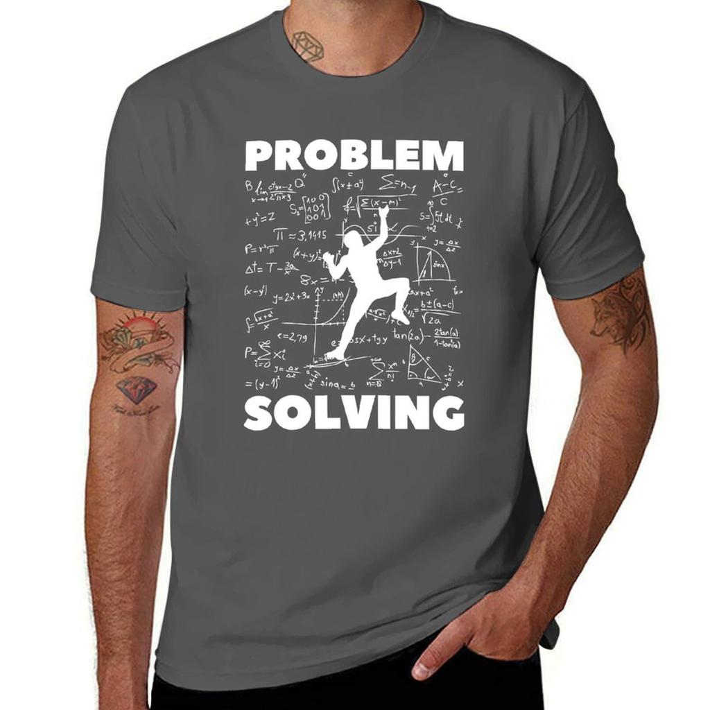 Problem Solving Rock Climbing Bouldering Tshirt Plus Size Comfort Fit Tee Tshirt