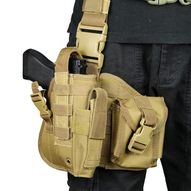 Adjustable Waterproof Universal Drop Leg Gun Holster Right Handed Tactical Thigh Pistol Bag Pouch Outdoor Sprots Legs Harness