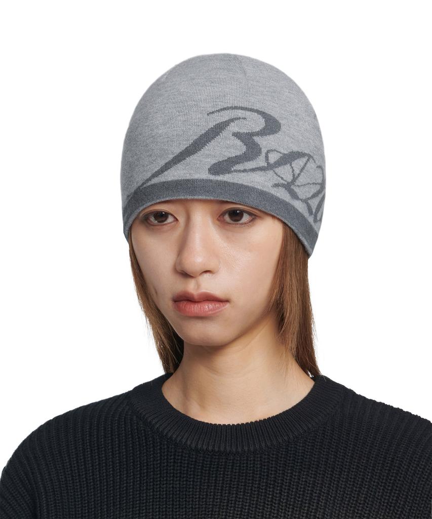 Nomaenyueol Raw Jacquard Beanie - Gray