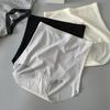 Skin Friendly and Breathable Ice Facial Mask High Waist Panties Seamless No Curling Edges Light and Thin Solid Color Triangle Women’s Panties