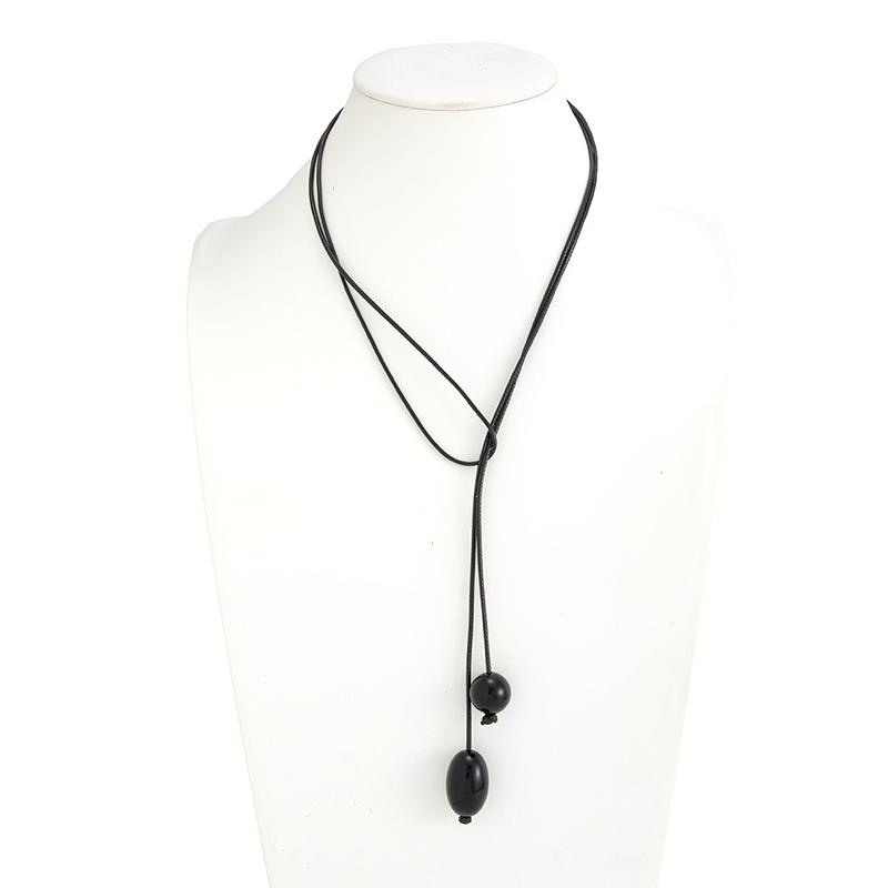 Niche Design Ins Transparent Resin Pendant Necklace For Women Simple Personalized Adjustable Necklace Jewelry Gift