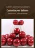 Cherry Red Double Layer Latex Balloons for Weddings and Festivals