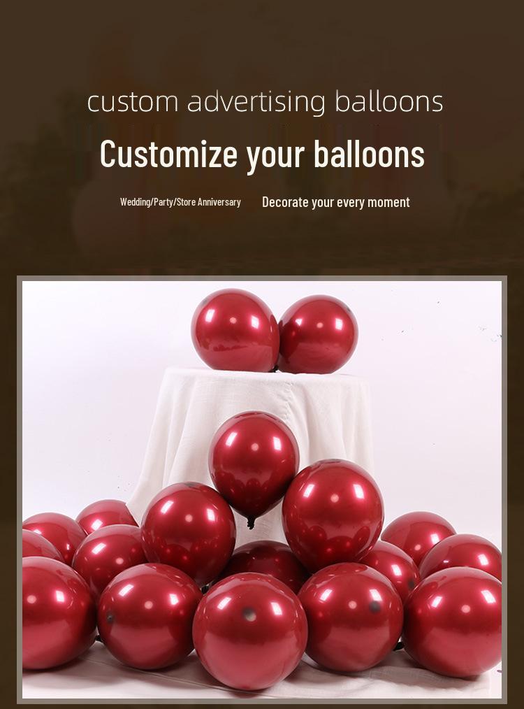 Cherry Red Double Layer Latex Balloons for Weddings and Festivals
