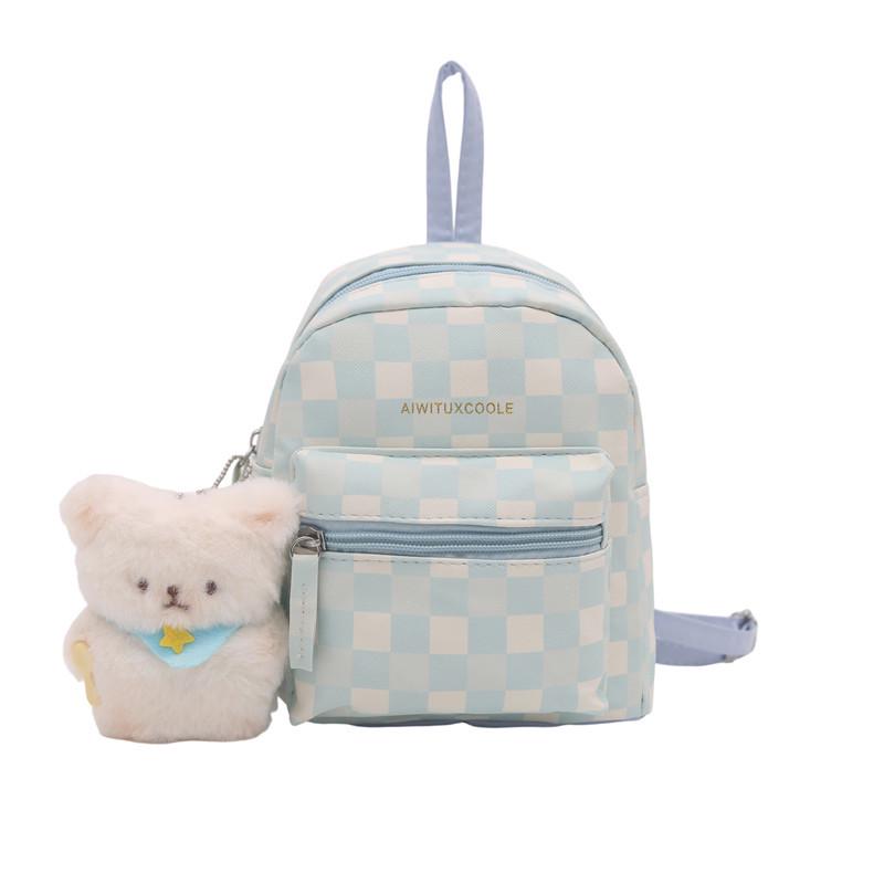 

Корейская мода женский легкий рюкзак: Маленький, стильный дорожный и студенческий рюкзак No Pendant синий