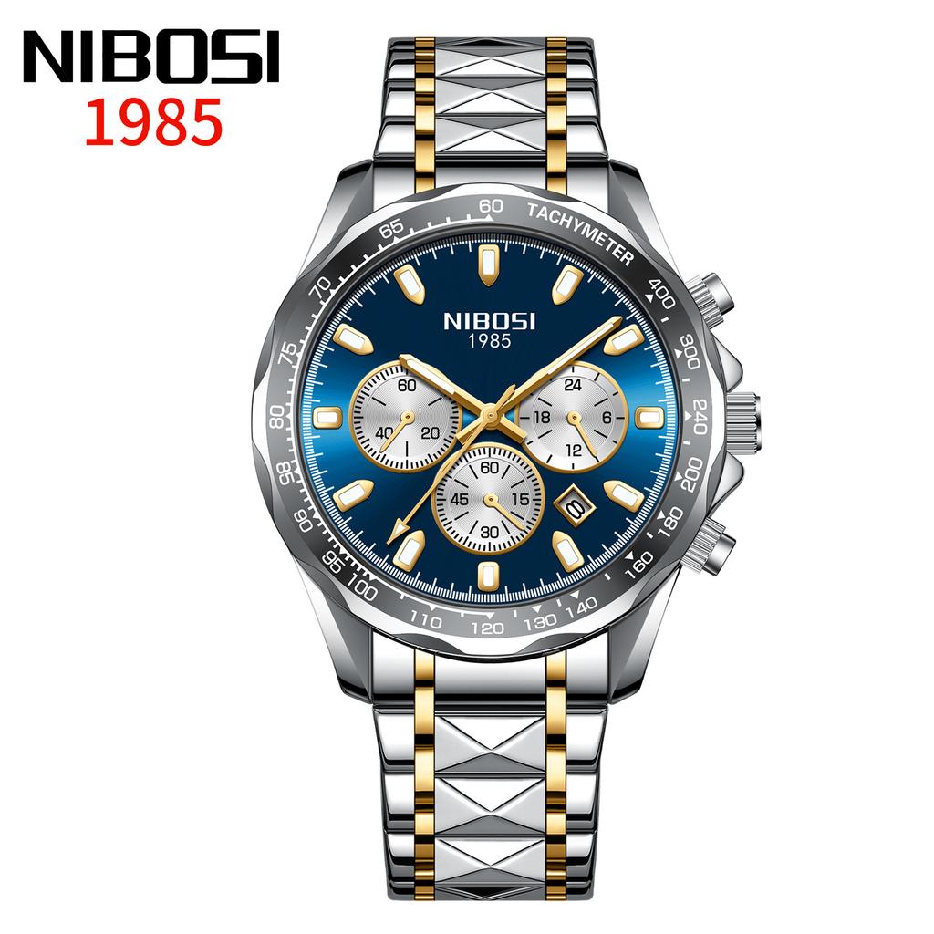 Fashion Men'S Casual Quartz Watch Waterproof Luminous Stainless Steel Watch