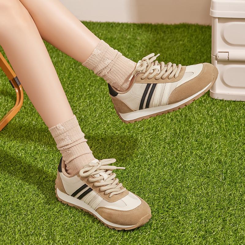 Augustine Platform Forrest Gump Shoes Women's 2025 New Autumn Waffle Sports Board Shoes Small Waist Casual German Training Shoes